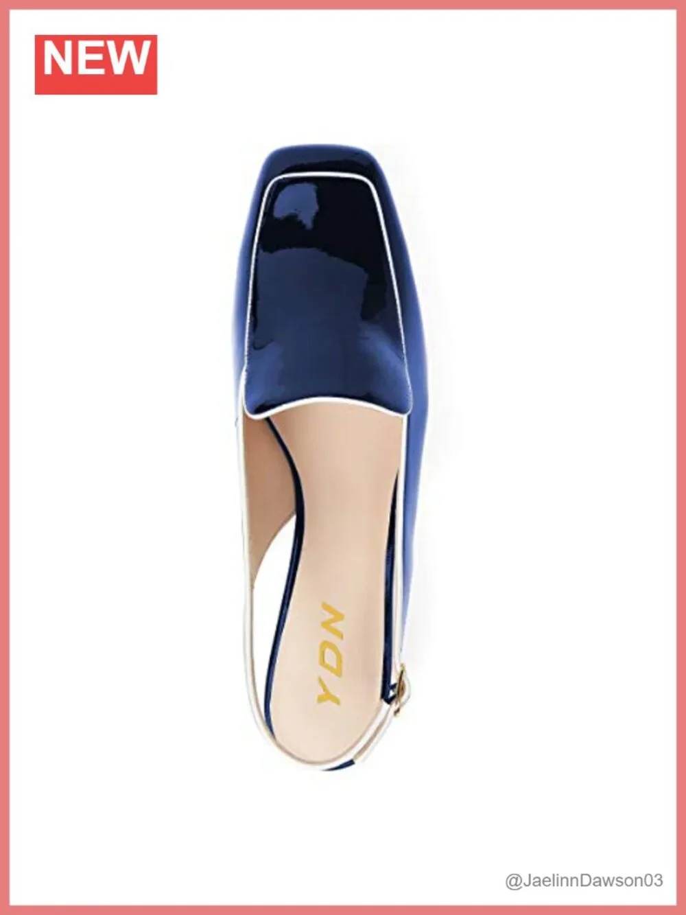 Women Square Toe Block Low Heels Slingback Pumps Office Dress Shoes Faux Leather